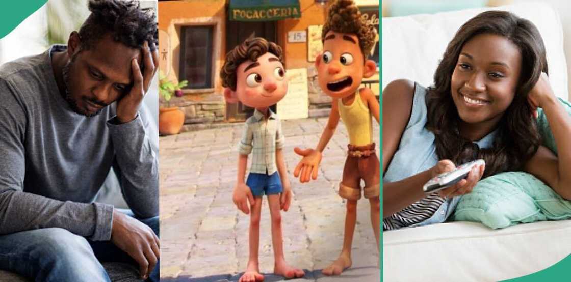 Man, wife, cartoons Man, wife, cartoons