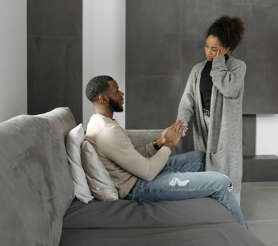 A couple in a heated argument A couple in a heated argument