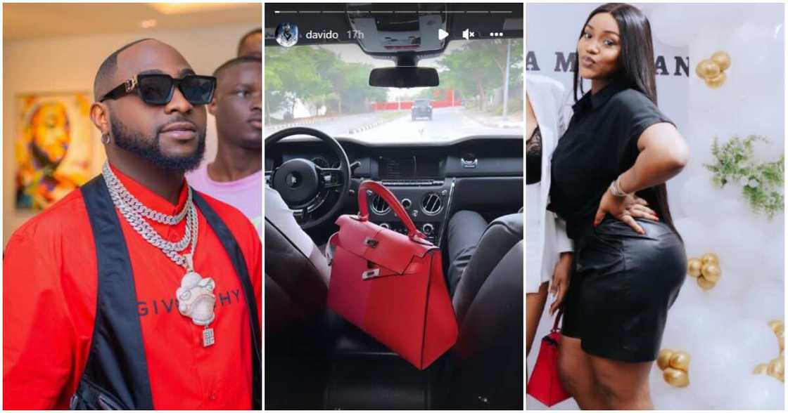 Davido, Chioma's red handbag Davido, Chioma's red handbag
