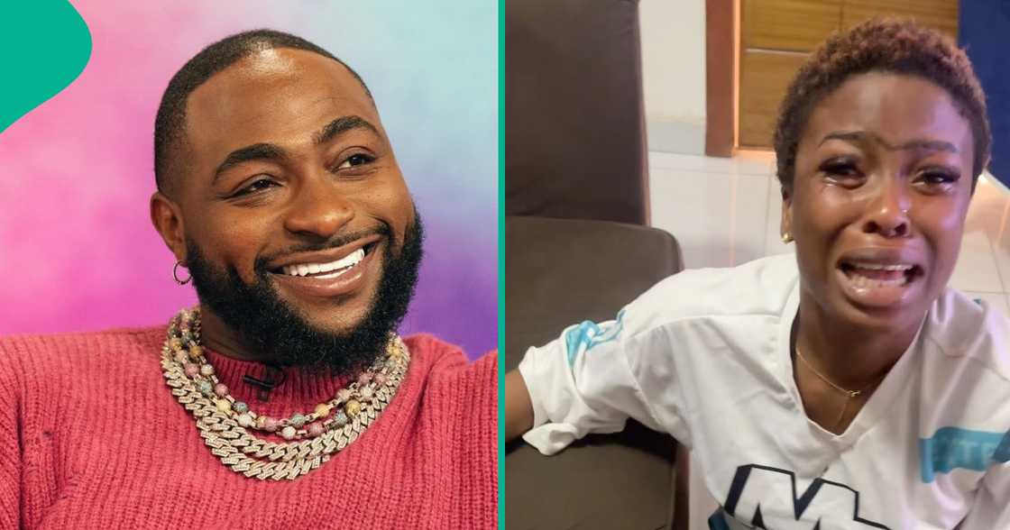 Lady's reaction after Davido followed her trends. Lady's reaction after Davido followed her trends.