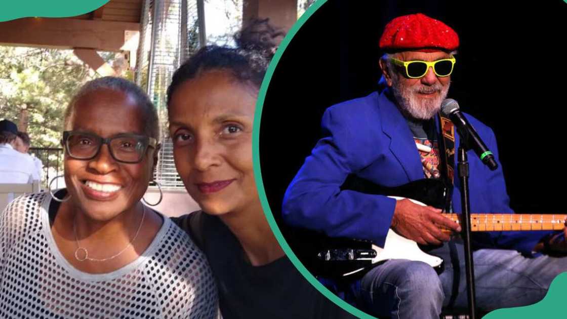 Maxine Sneed and her daughter Rae Dawn (L). Tommy Chong performing at The Paramount Theatre (R)