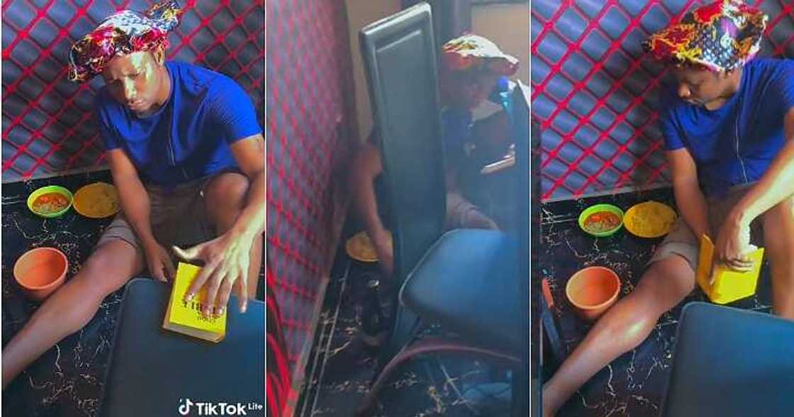 Man breaks his fast, funny video, eba and drink Man breaks his fast, funny video, eba and drink