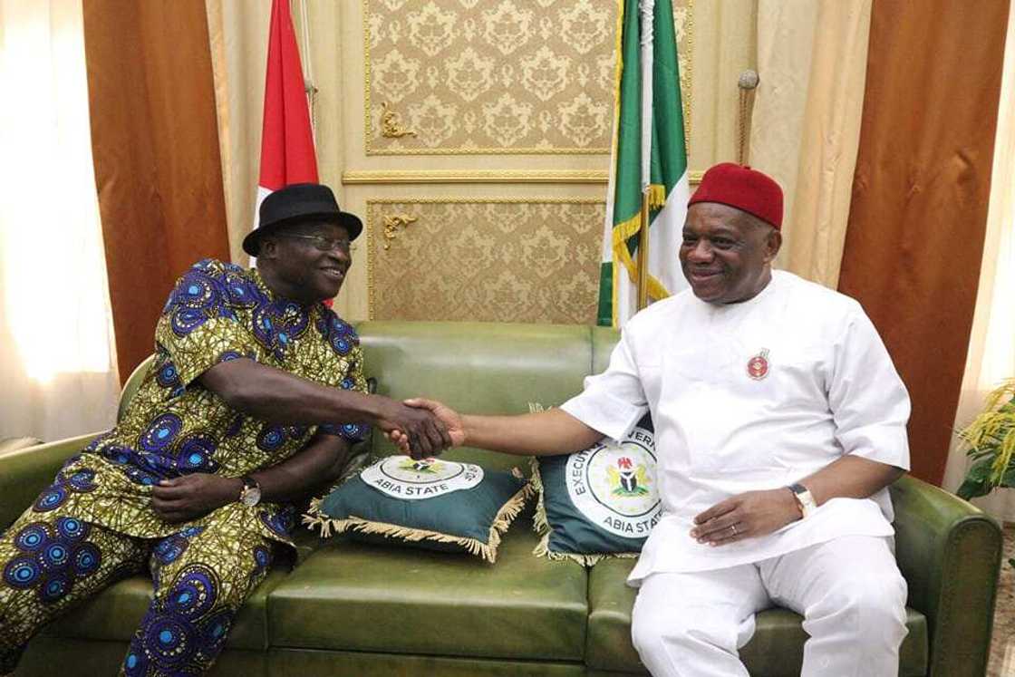 Ikpeazu receives Kalu in Abia. Ikpeazu receives Kalu in Abia.