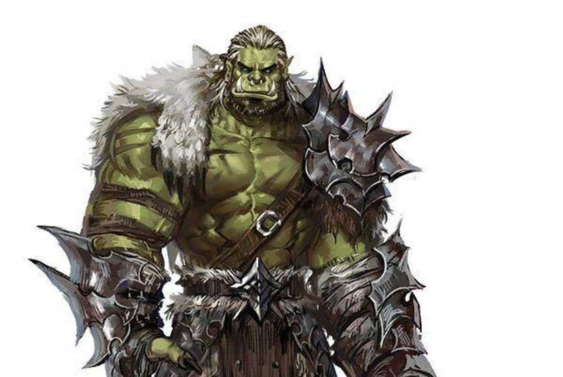 DnD races Orc Brutalizer in his gear DnD races Orc Brutalizer in his gear