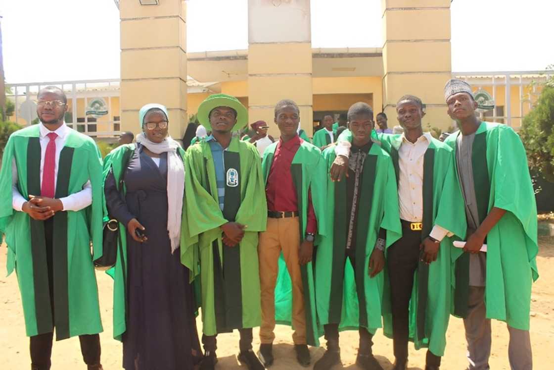 Students of Summit University line up as they celebrate their graduation Students of Summit University line up as they celebrate their graduation