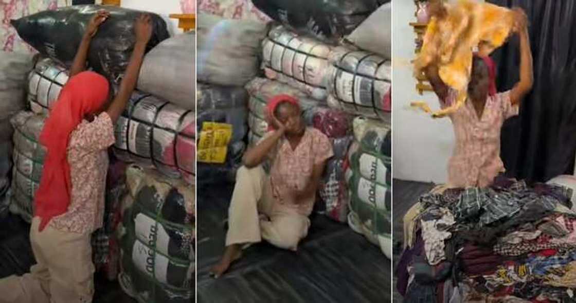 Businesswoman displays loads of gifts, businesswoman Businesswoman displays loads of gifts, businesswoman