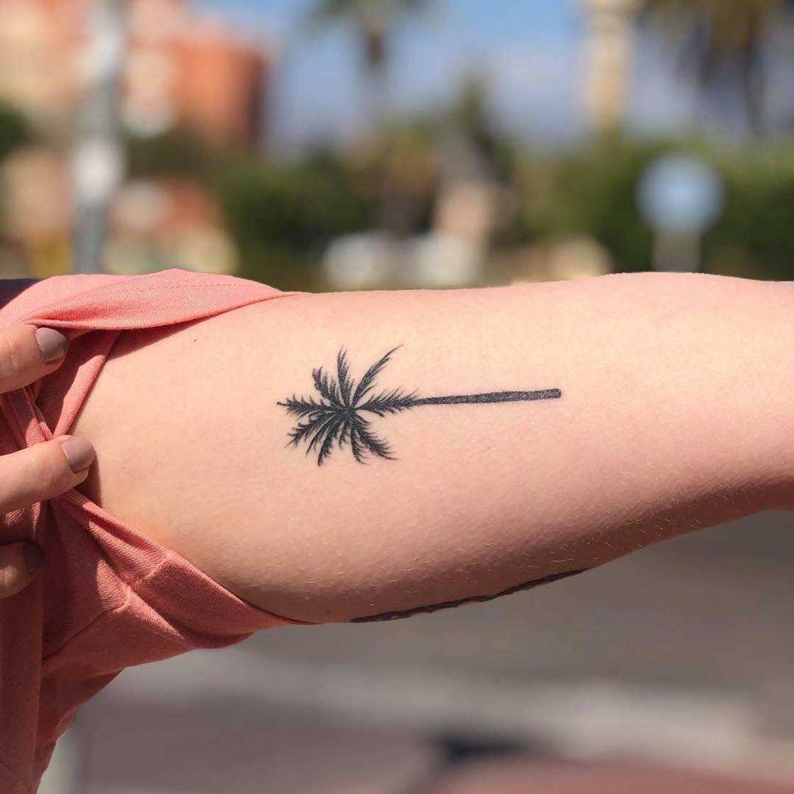 palm tree tattoo