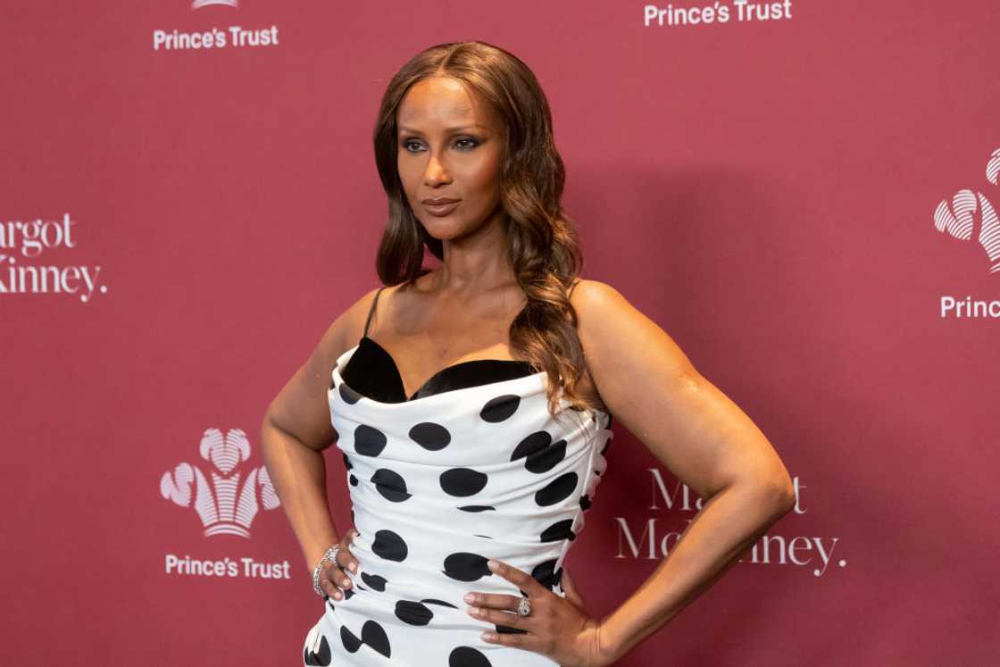 Iman at a 2023 trust gala in New York Iman at a 2023 trust gala in New York