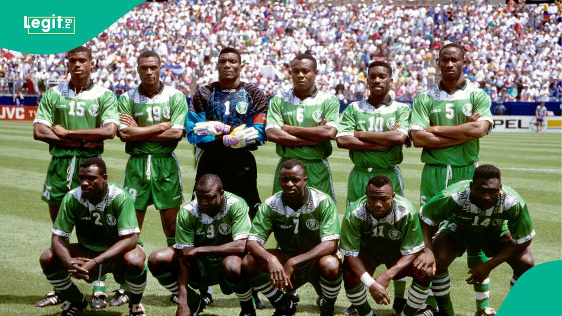 Sunday Oliseh, Peter Rufai, Austin JJ Okocha, Finidi George, Super Eagles, 1994 FIFA World Cup Sunday Oliseh, Peter Rufai, Austin JJ Okocha, Finidi George, Super Eagles, 1994 FIFA World Cup