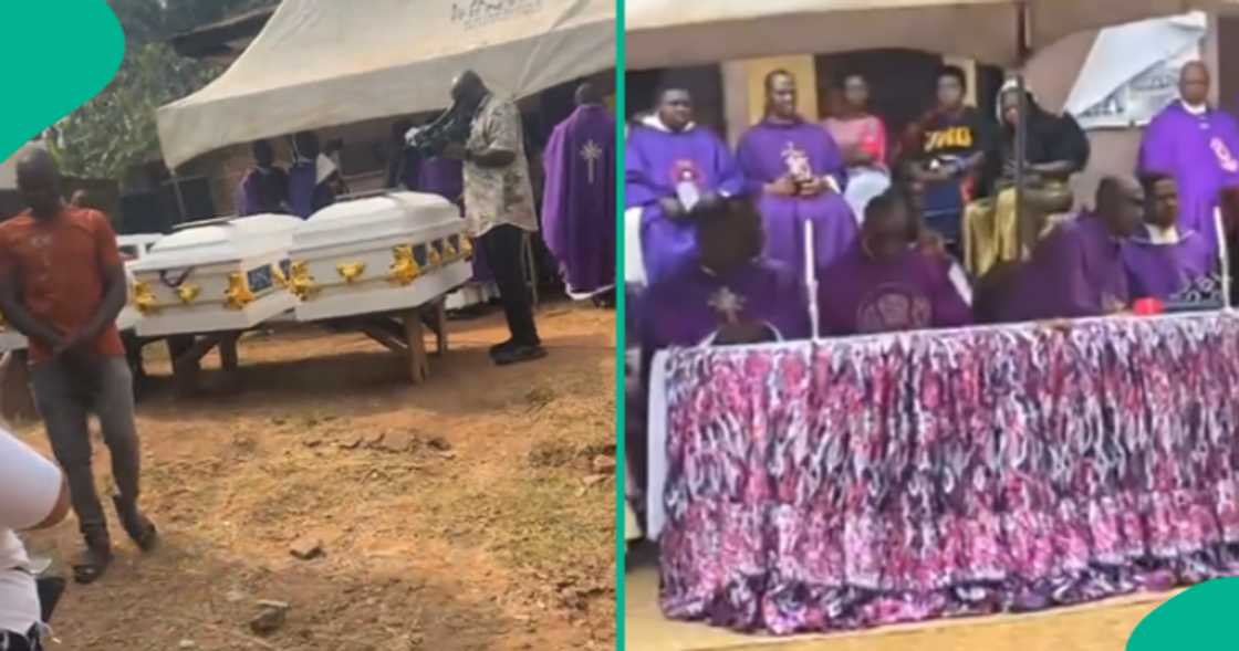 Funeral of the three brothers who died in Great Nigeria Insurance house leaves many shattered. Funeral of the three brothers who died in Great Nigeria Insurance house leaves many shattered.