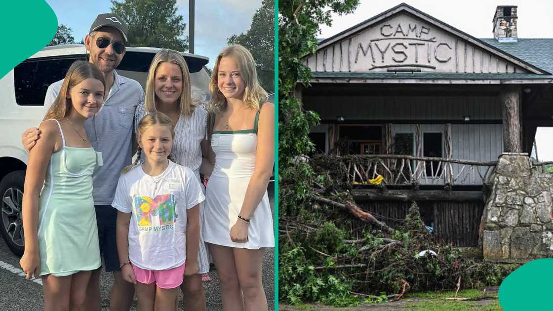 A family reunites after the Texas flooding, with the three children away at Camp Mystic at the time. A family reunites after the Texas flooding, with the three children away at Camp Mystic at the time.