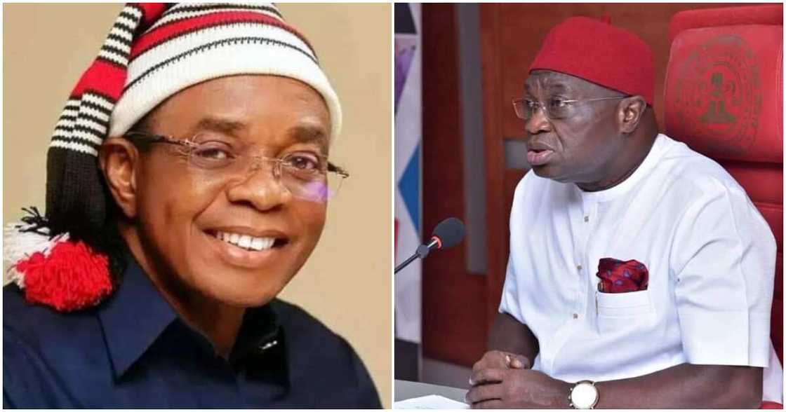 Abia PDP governorship candidate, Prof UcheI Konne, Governor Okezie Ikpeazu, 2023 election Abia PDP governorship candidate, Prof UcheI Konne, Governor Okezie Ikpeazu, 2023 election