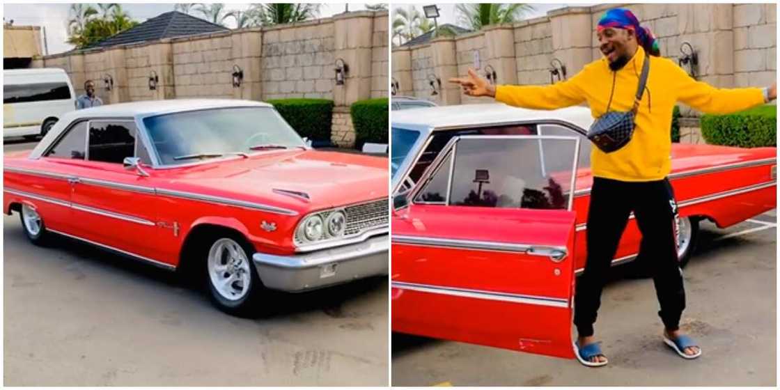 Nollywood actor Junior Pope buys himself a vintage car as early Christmas gift (video) Nollywood actor Junior Pope buys himself a vintage car as early Christmas gift (video)