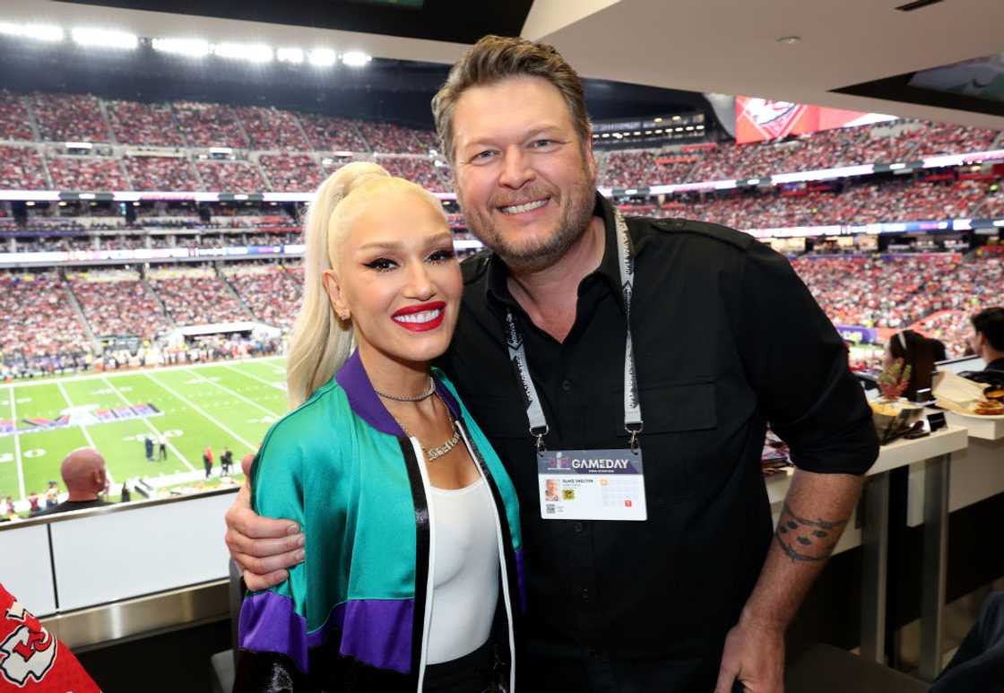 Gwen Stefani and Blake Shelton in Las Vegas, Nevada.