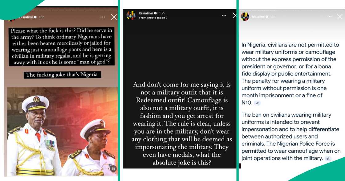 Bisi Alimi attacking Adeboye on Instagram