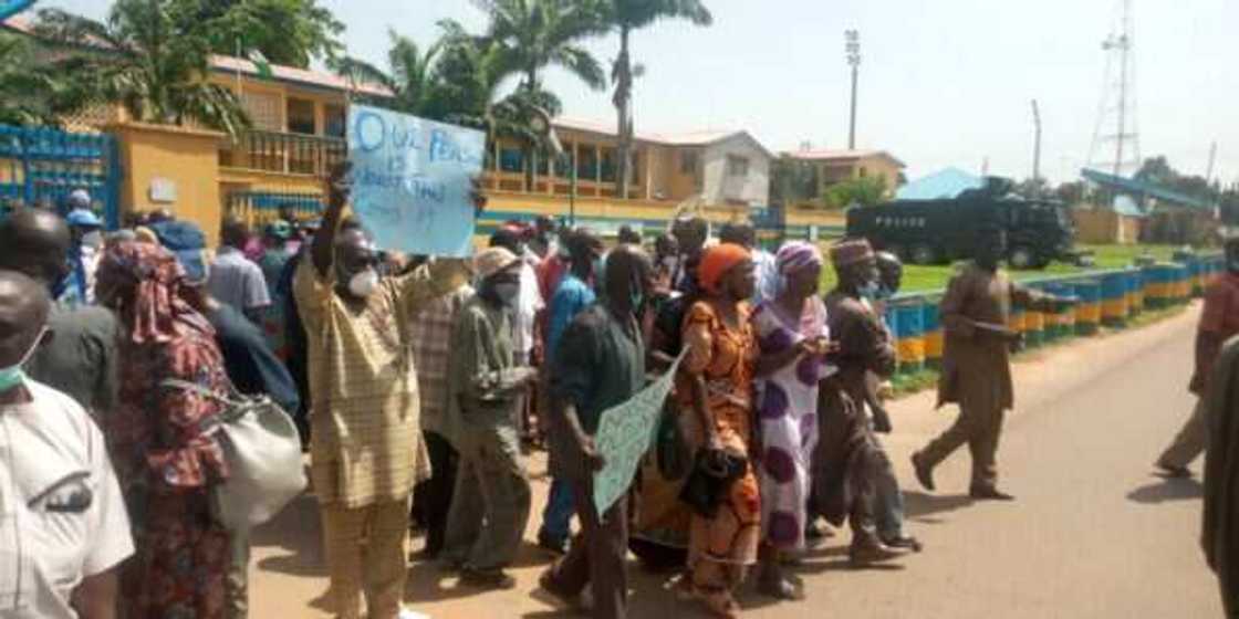 Kaduna: Hotunan 'yan sanda masu murabus suna yi wa hukumar fansho zanga-zanga