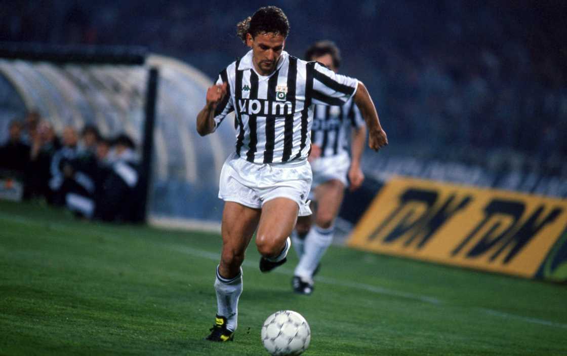 Juventus player Roberto Baggio on 1991 Juventus player Roberto Baggio on 1991