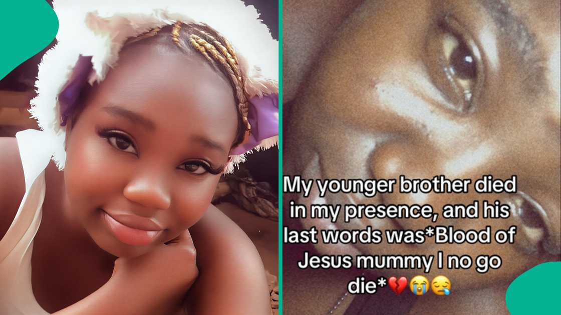 Reactions as young lady posts her late brother's last words as she mourns him