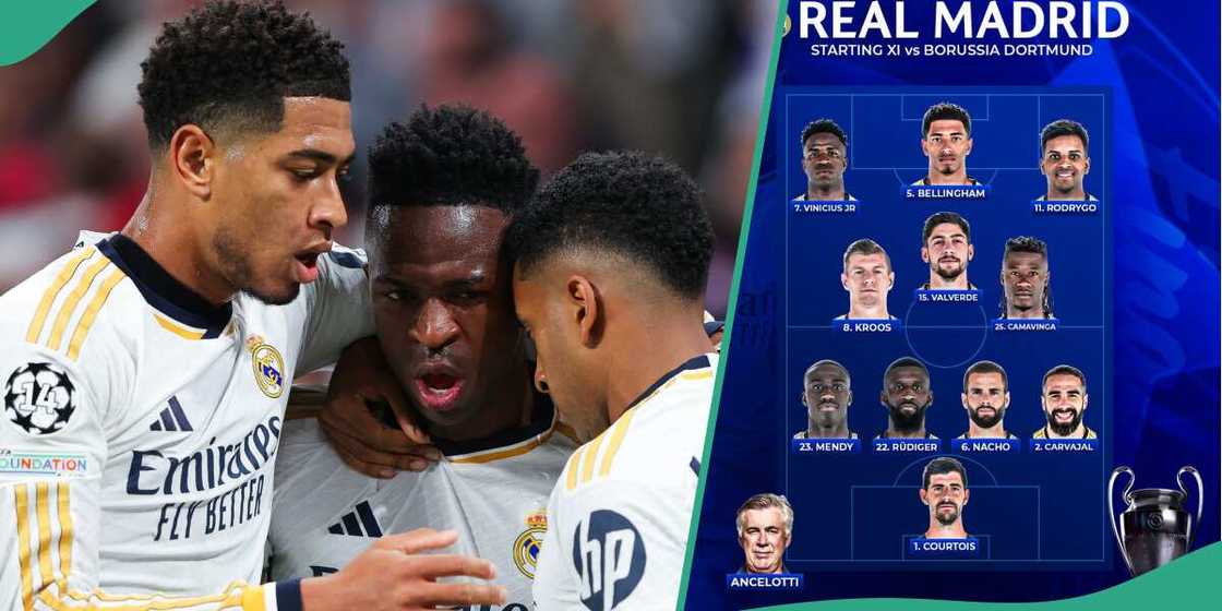 Real Madrid releases starting XI for the Champions League final