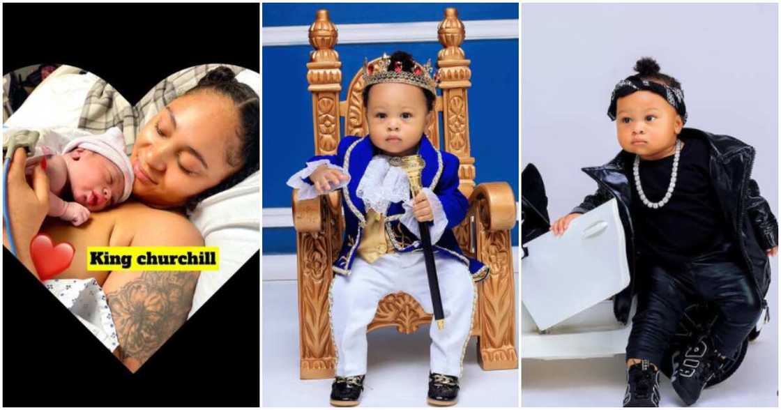 Rosy Meurer and Olakunle Churchill's son Rosy Meurer and Olakunle Churchill's son
