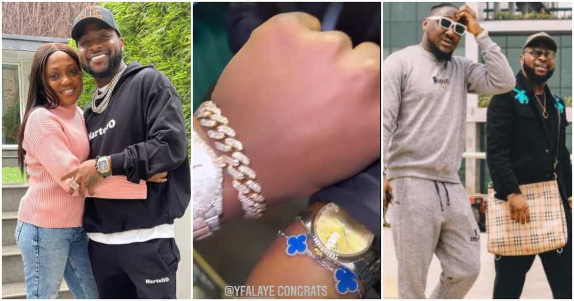 Davido gifts his cousin expensive bracelet Davido gifts his cousin expensive bracelet