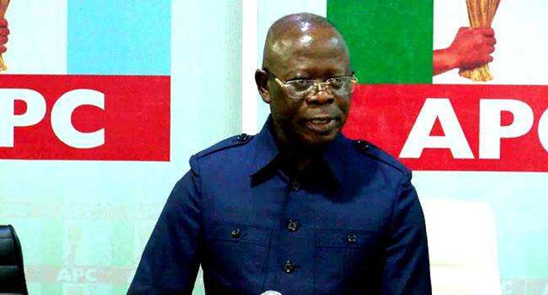 Tsohon shugaban APC, Adams Oshiomhole. Tsohon shugaban APC, Adams Oshiomhole.