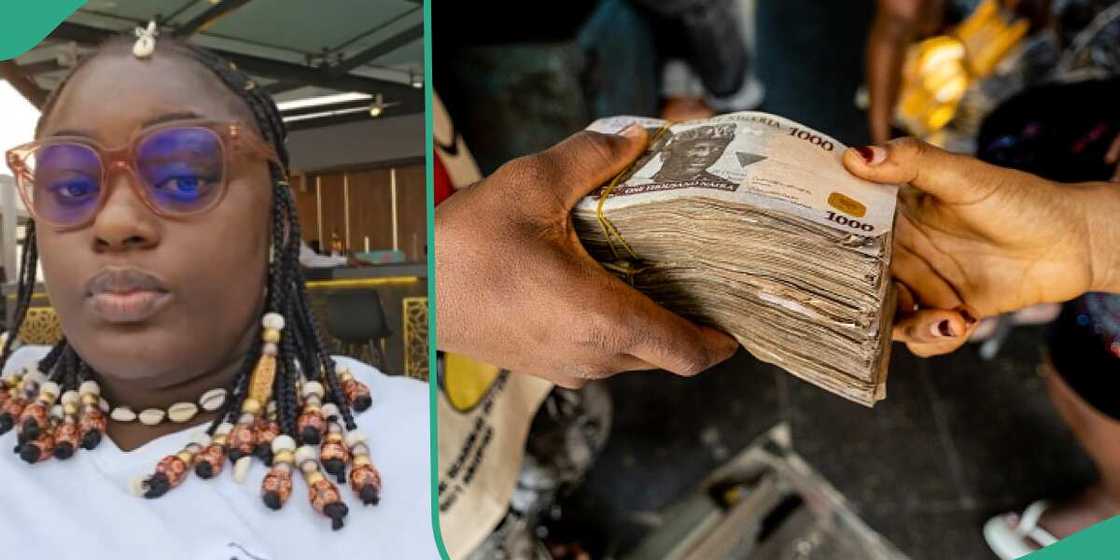 Lady buys airtime of N101k. Lady buys airtime of N101k.