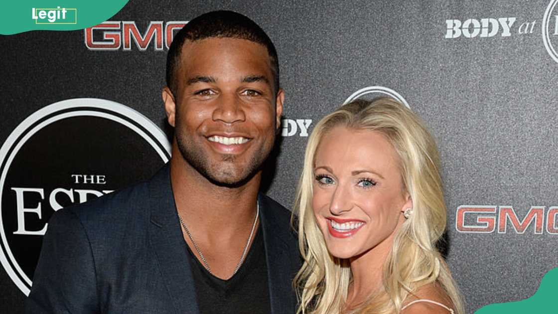Professional football player Golden Tate and Elise Pollard at ESPYS Pre-Party at Lure in Hollywood, California Professional football player Golden Tate and Elise Pollard at ESPYS Pre-Party at Lure in Hollywood, California