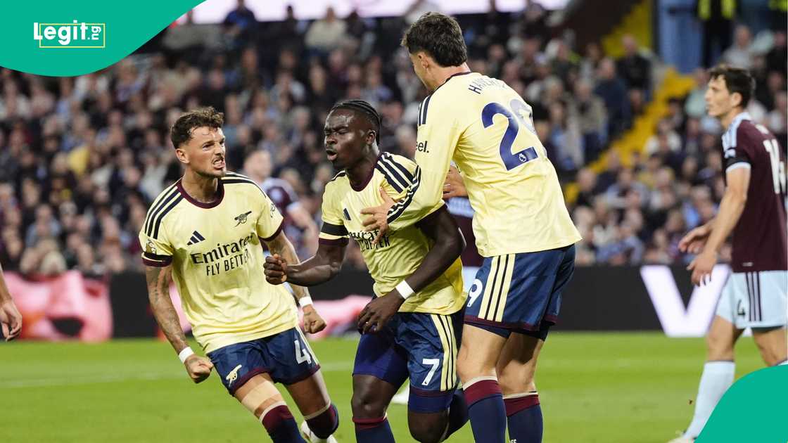 Ben White, Bukayo Saka, Kai Havertz, Arsenal, Aston Villa.