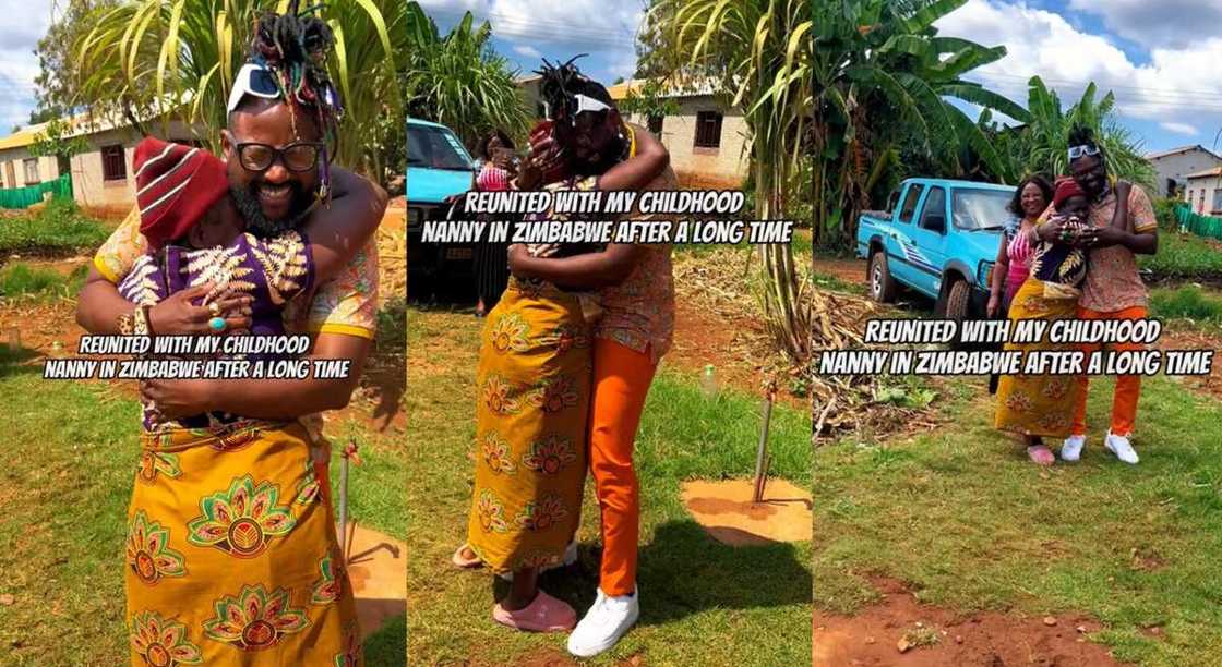 Photos of a man and a woman who was his nanny. Photos of a man and a woman who was his nanny.