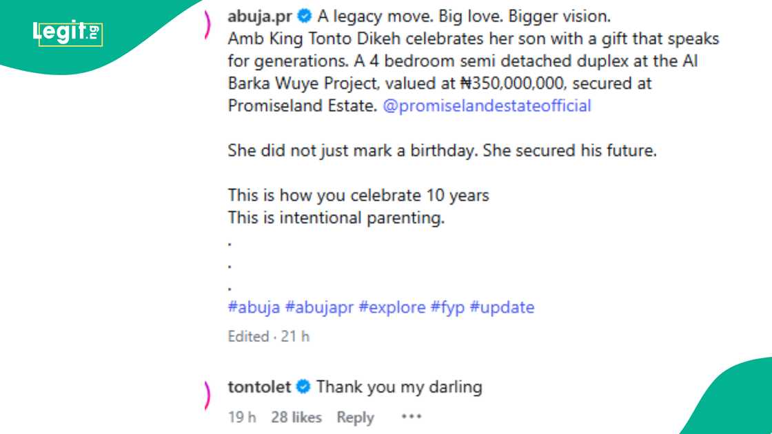 Tonto Dikeh causes stir on social media with lavish gift for her son on his 10th birthday. Tonto Dikeh causes stir on social media with lavish gift for her son on his 10th birthday.