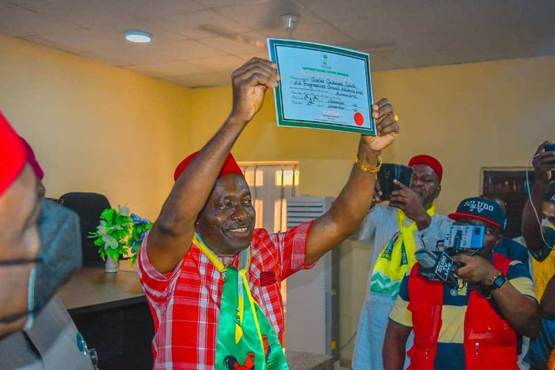 Anambra Decides: INEC presents Certificate of Return to Soludo Anambra Decides: INEC presents Certificate of Return to Soludo