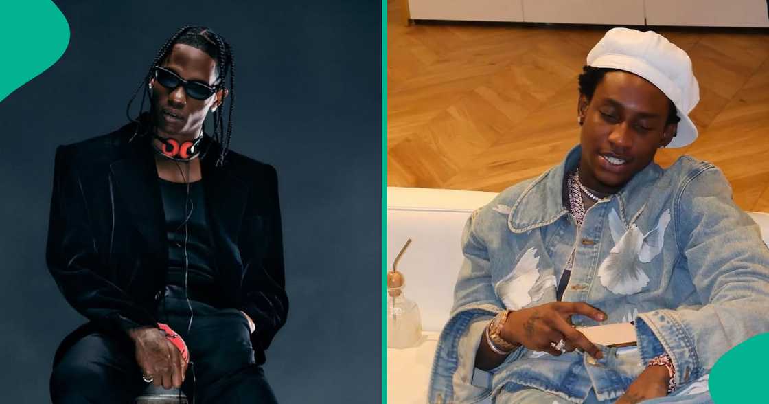 Travis Scott shows love to Shallipopi in Paris as he performs at concert. Travis Scott shows love to Shallipopi in Paris as he performs at concert.