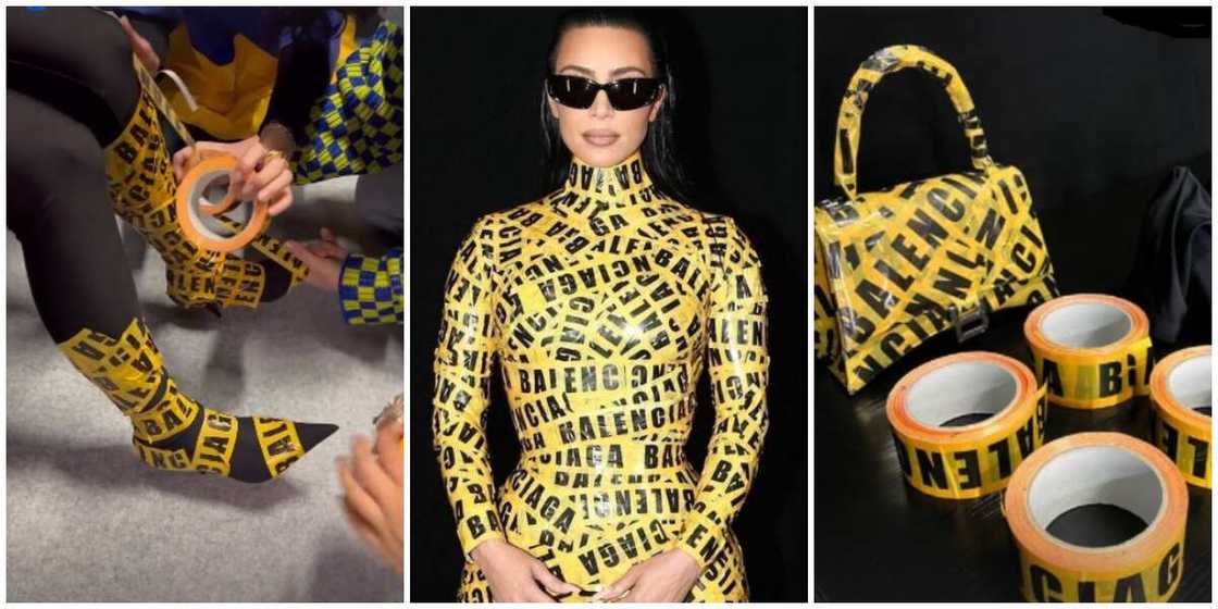 Photos of Kim Kardashian's ensemble. Photos of Kim Kardashian's ensemble.