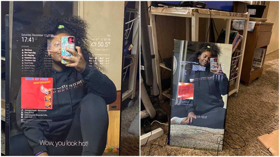 Smart lady builds touchscreen mirror in her room, stirs reactions on Twitter Smart lady builds touchscreen mirror in her room, stirs reactions on Twitter