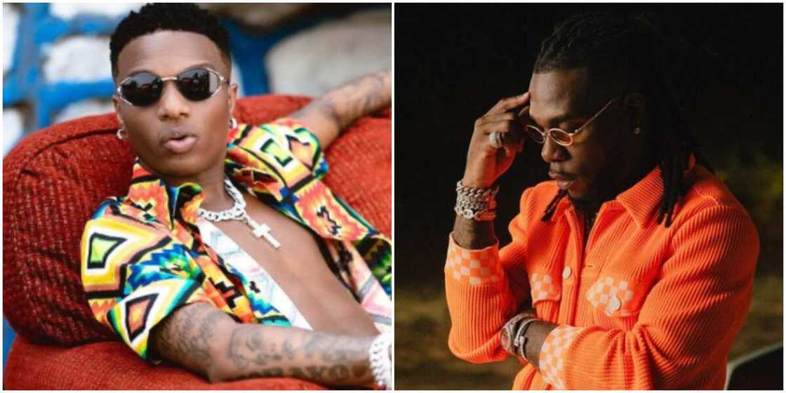 Wizkid and Burna Boy seen in studio Wizkid and Burna Boy seen in studio