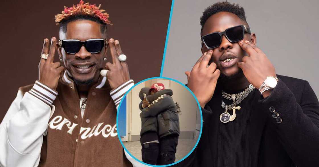 Shatta Wale arrives in UK ahead of Medikal's concert.