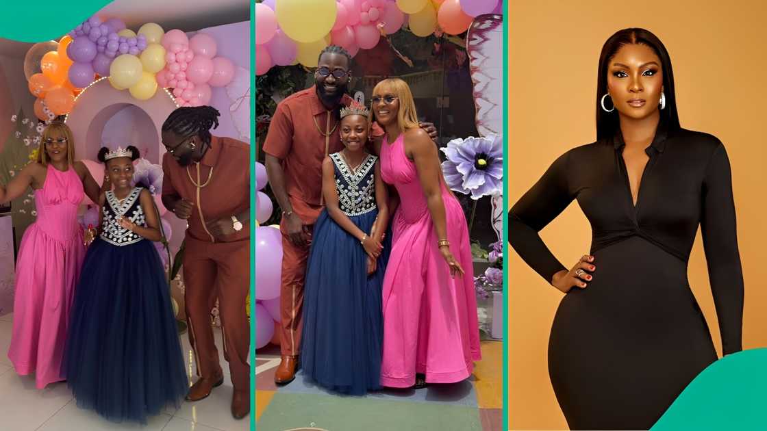Former Nollywood couple Osas Ighodaro and ex-husband Gbenro Ajibade reunite for their daughter's birthday. Former Nollywood couple Osas Ighodaro and ex-husband Gbenro Ajibade reunite for their daughter's birthday.