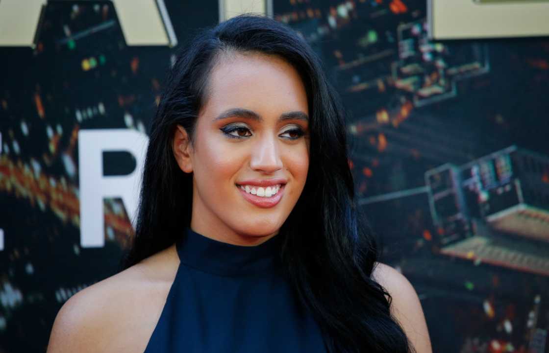 Simone Alexandra Johnson attends the 'Skyscraper premiere in New York City Simone Alexandra Johnson attends the 'Skyscraper premiere in New York City