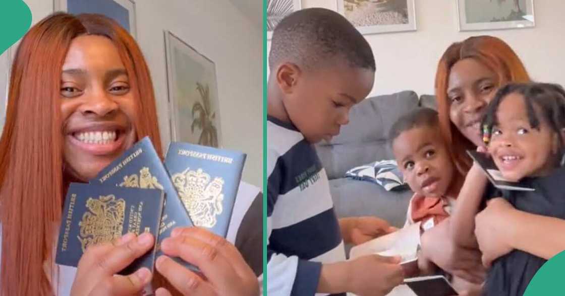 Lady rejoices as her children become citizens of Britain. Lady rejoices as her children become citizens of Britain.