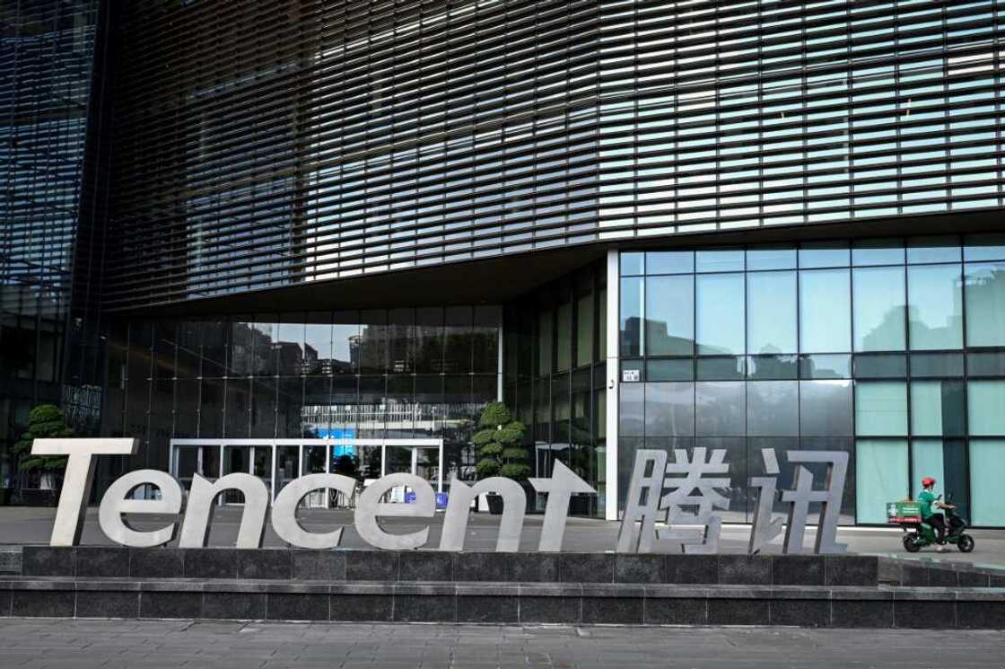 Shares in Tencent sank more than seven percent in Hong Kong after it was added to a US list of 'Chinese military companies'