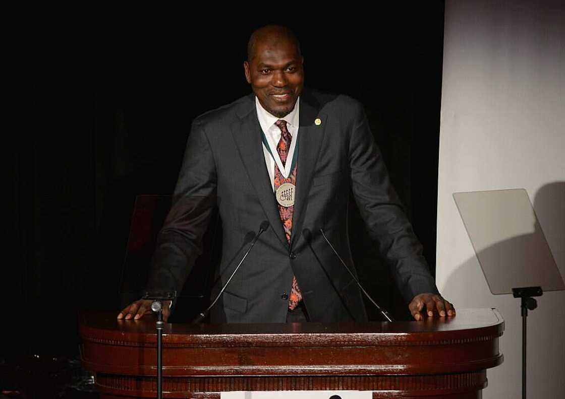 Former basketball player Hakeem Olajuwon at The Waldorf Astoria in New York City.