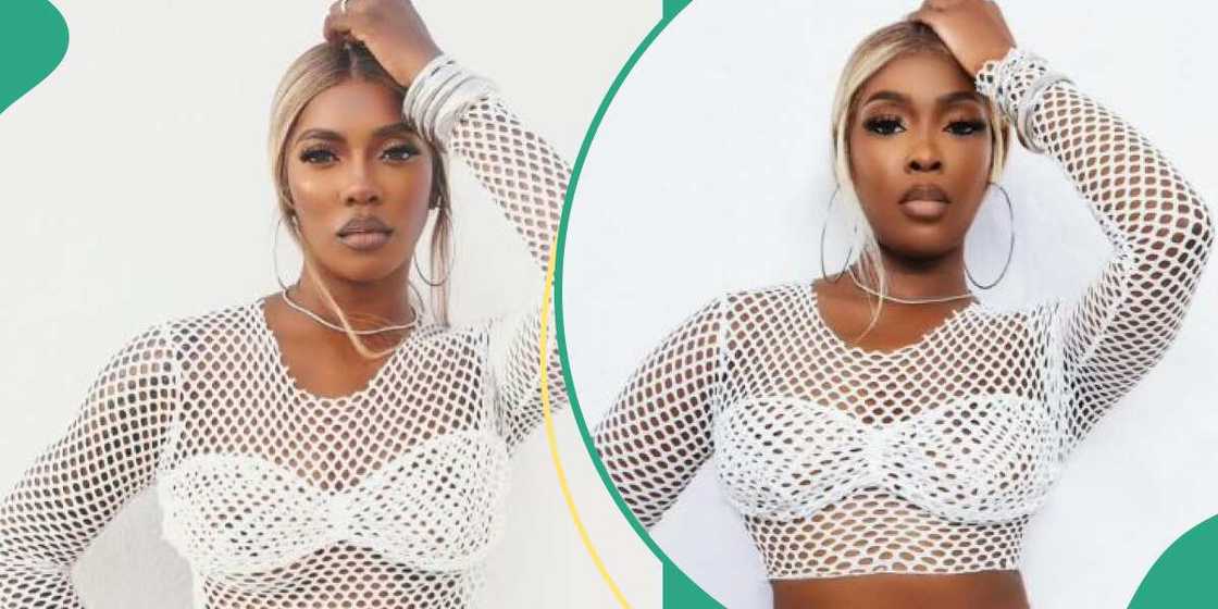 Nigerian singer Tiwa Savage and lookalike