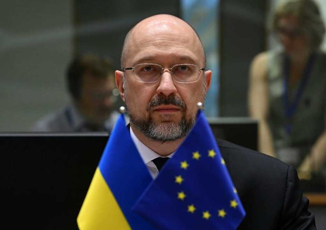 Ukraine PM Denys Shmygal was in Brussels for the EU announcement of a further 500 million euros in aid Ukraine PM Denys Shmygal was in Brussels for the EU announcement of a further 500 million euros in aid