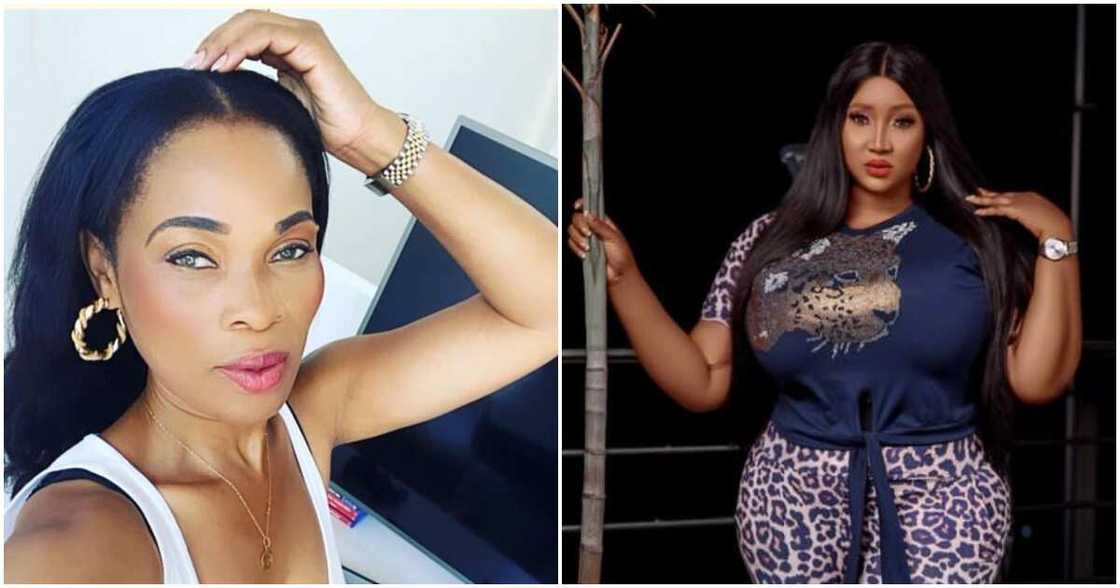 Actress Georgina Onuoha blasts Judy Austin for mourning death of Yul Edochie's son on social media. Actress Georgina Onuoha blasts Judy Austin for mourning death of Yul Edochie's son on social media.