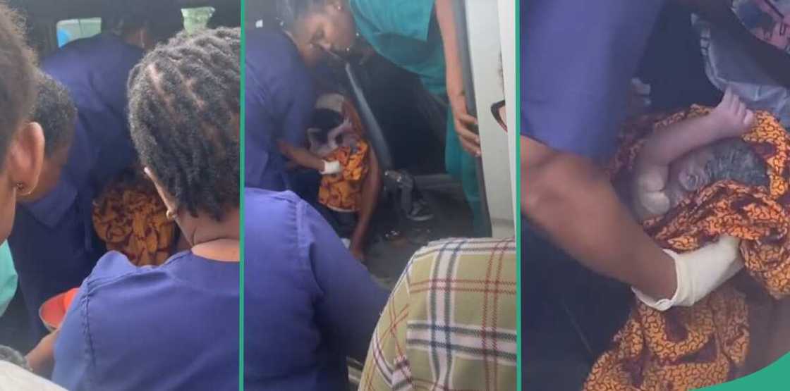 Pregnant woman, delivered in bus, Warri Pregnant woman, delivered in bus, Warri