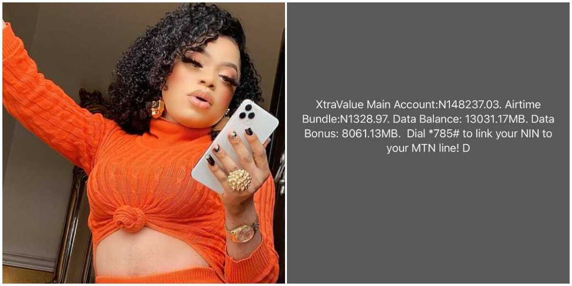 Bobrisky flaunts his airtime balance of over N148k, says it's the amount in some people's bank account Bobrisky flaunts his airtime balance of over N148k, says it's the amount in some people's bank account