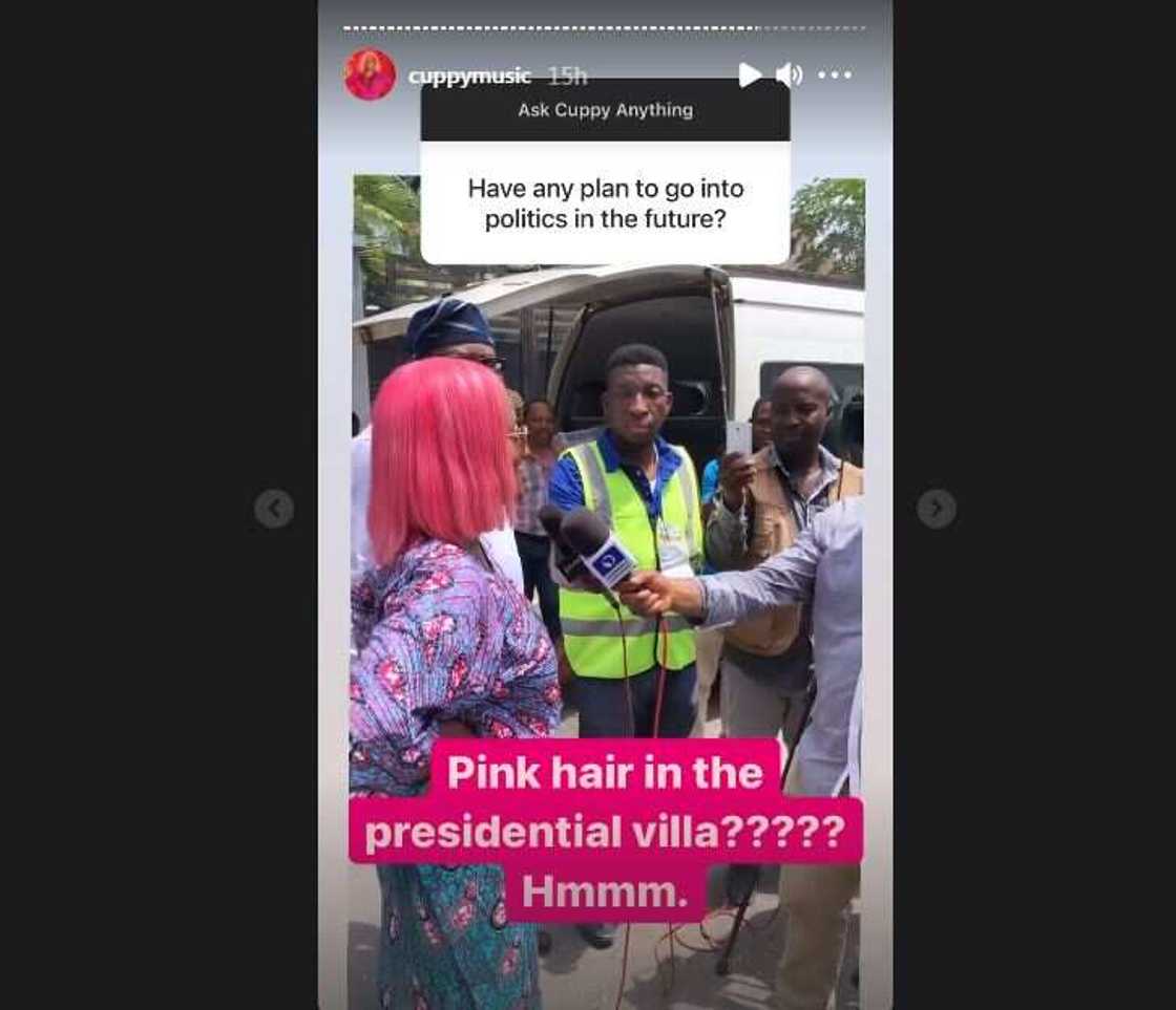 DJ Cuppy answers fans during question and answer session. DJ Cuppy answers fans during question and answer session.