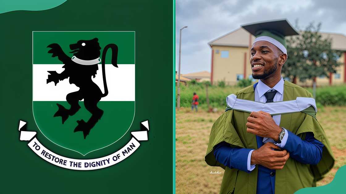 University of Nigeria, Nsukka logo. University of Nigeria, Nsukka graduate University of Nigeria, Nsukka logo. University of Nigeria, Nsukka graduate