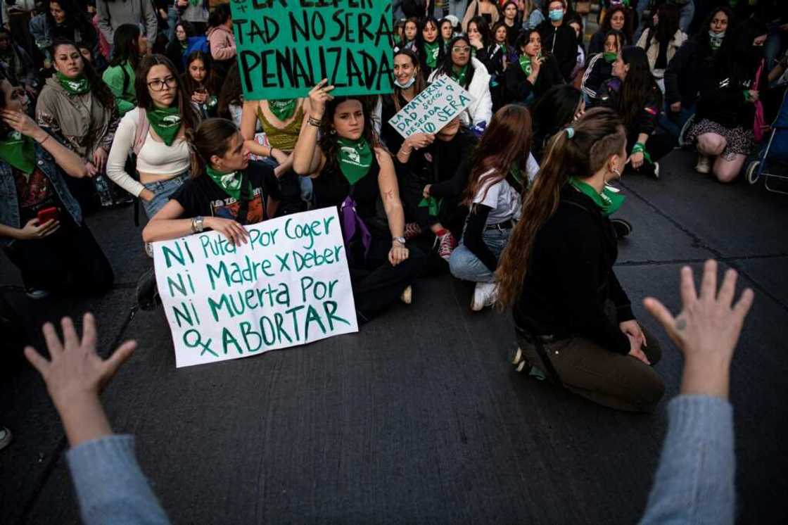 People protest for legalized abortion during International Safe Abortion Day Santiago on September 28, 2022 People protest for legalized abortion during International Safe Abortion Day Santiago on September 28, 2022